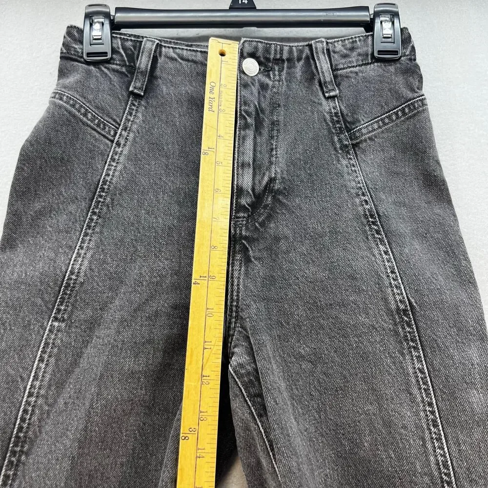 We The Free Jeans Women's 26 (2) Black Ultra Flare Wide Leg Boho Preppy Witchy - Picture 11 of 13
